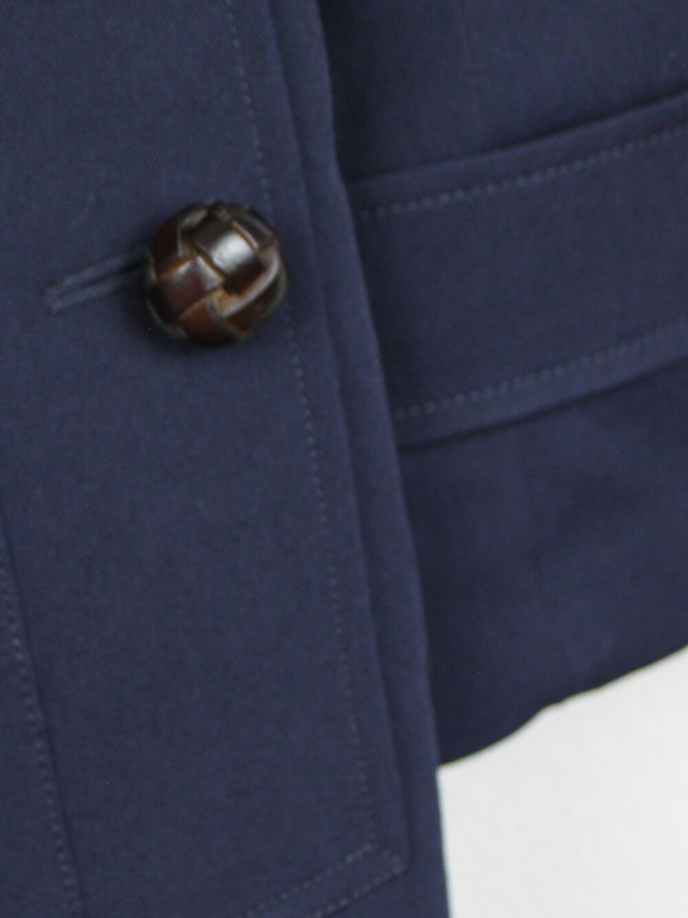 NWT Burberry Oversize Wool Wide Lapel Belted Trench Coat, Blue, US12/UK14 - Picture 11 of 16